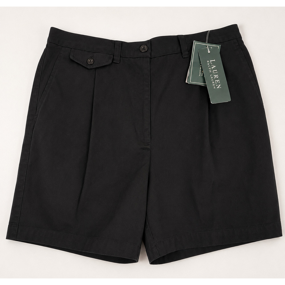 Lauren Ralph Lauren Black Tailored Shorts NWT Women's Size 12 Classic